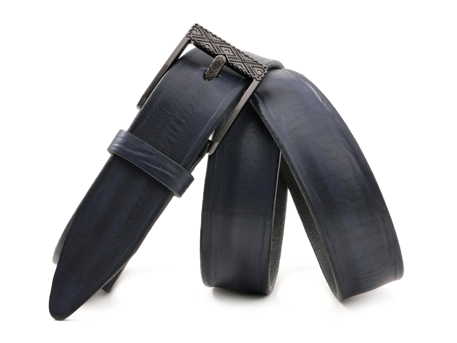 Кожаный синий женский джинсовый ремень B35-2048